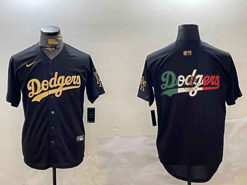 Men Los Angeles Dodgers Blank Black Game 2024 Nike MLB Jersey style 12052